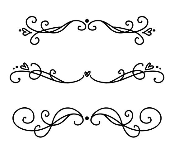 Download Vector vintage line elegant dividers and separators ...