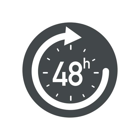 Icono de 48h. vector