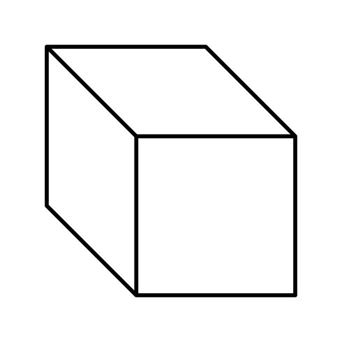 Icono de vector de cubo