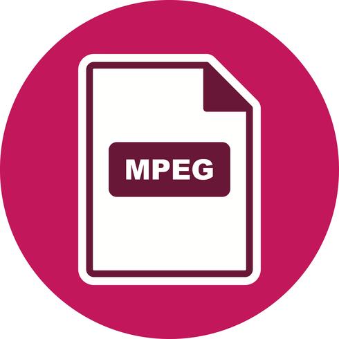 icono de vector mpeg