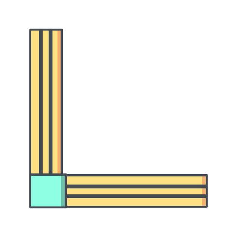 Angle Ruler Vector Icon