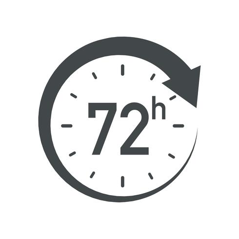 72h icon. vector