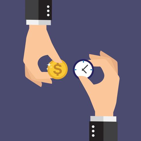 Download Time is money 377132 Vector Art at Vecteezy