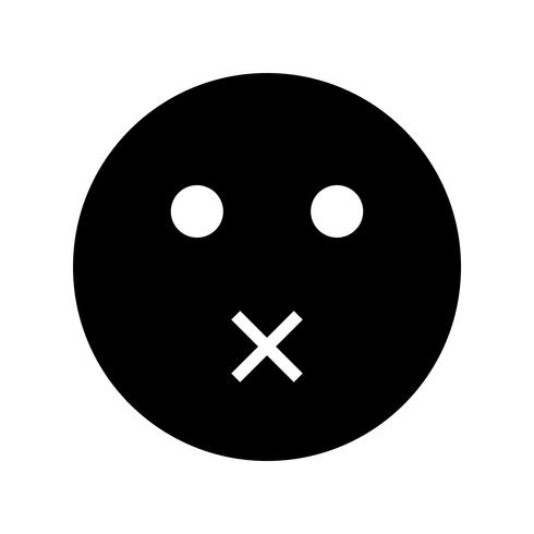 Mute Emoji Vector Icon