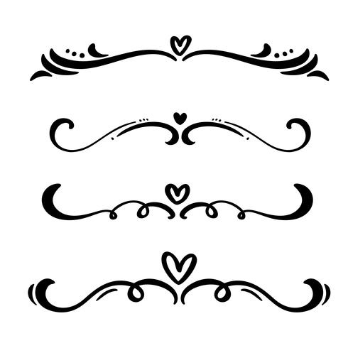 Download Vector vintage line elegant dividers and separators ...
