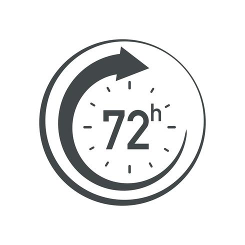 72h icon. vector