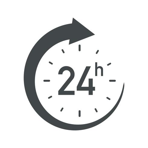 Icono de 24h vector