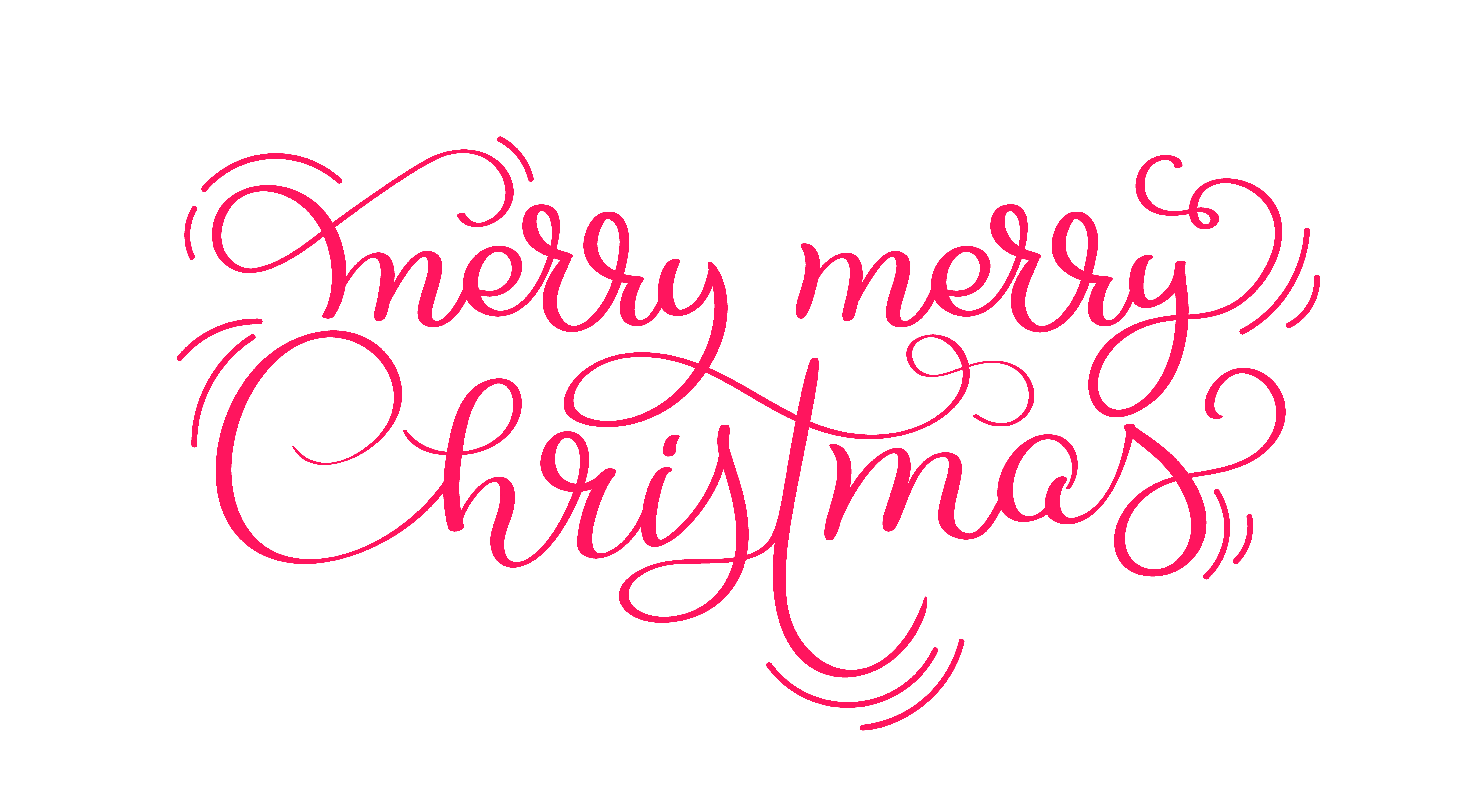 Red Merry merry Christmas vintage calligraphy lettering vector text ...