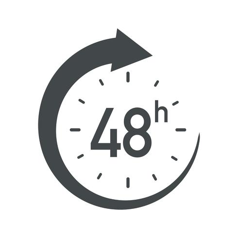 Icono de 48h. vector