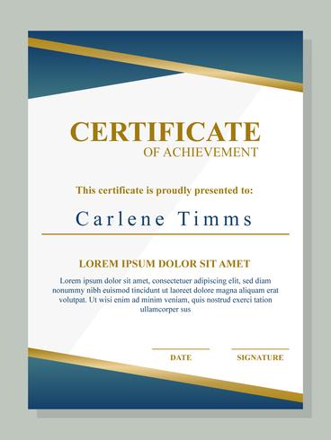 Beautiful Certificate Template Vector 