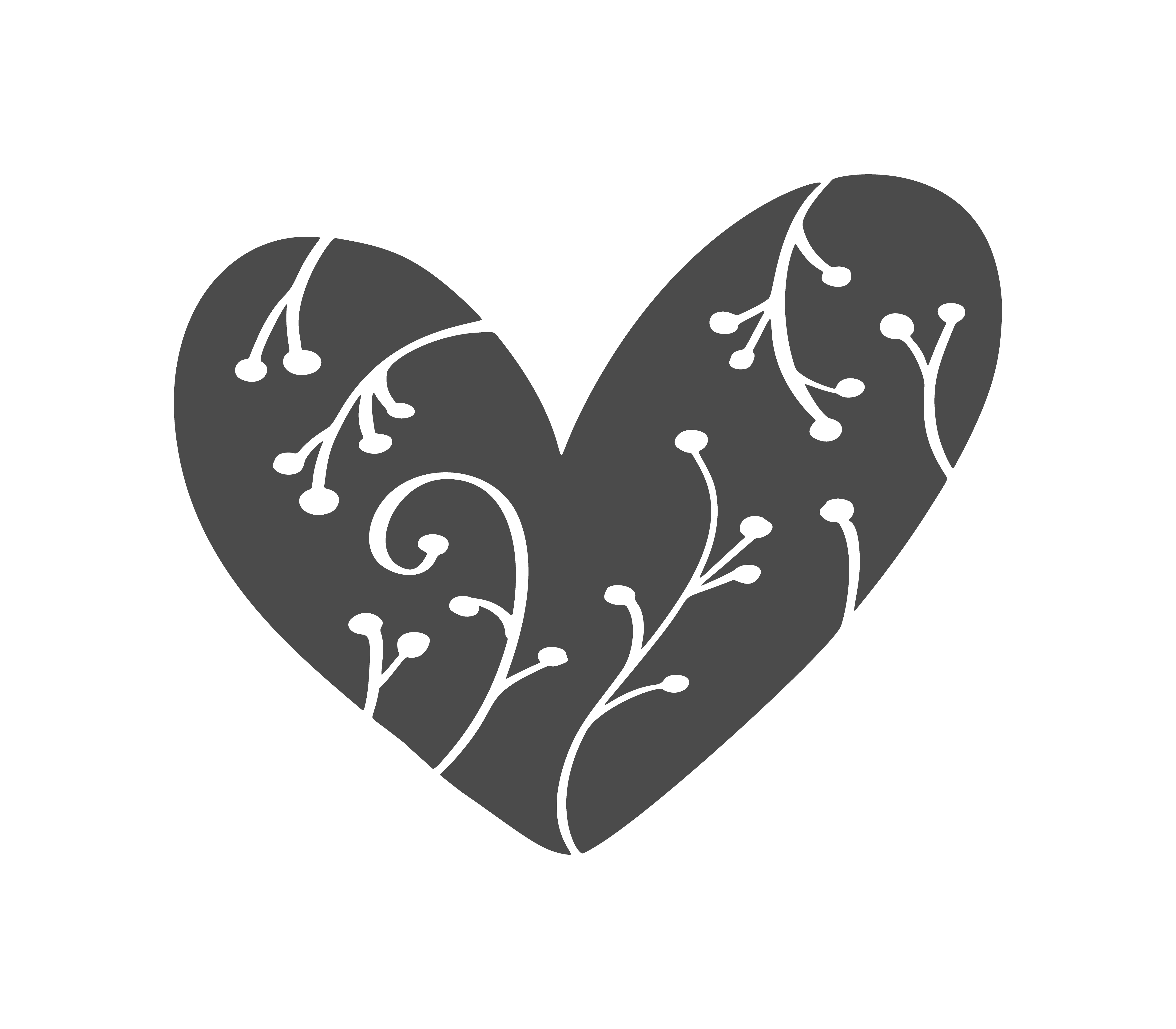 Download Hand drawn scandinavian Velentines Day heart with ornament ...