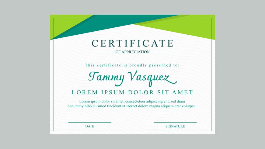 Beautiful Certificate Template Vector