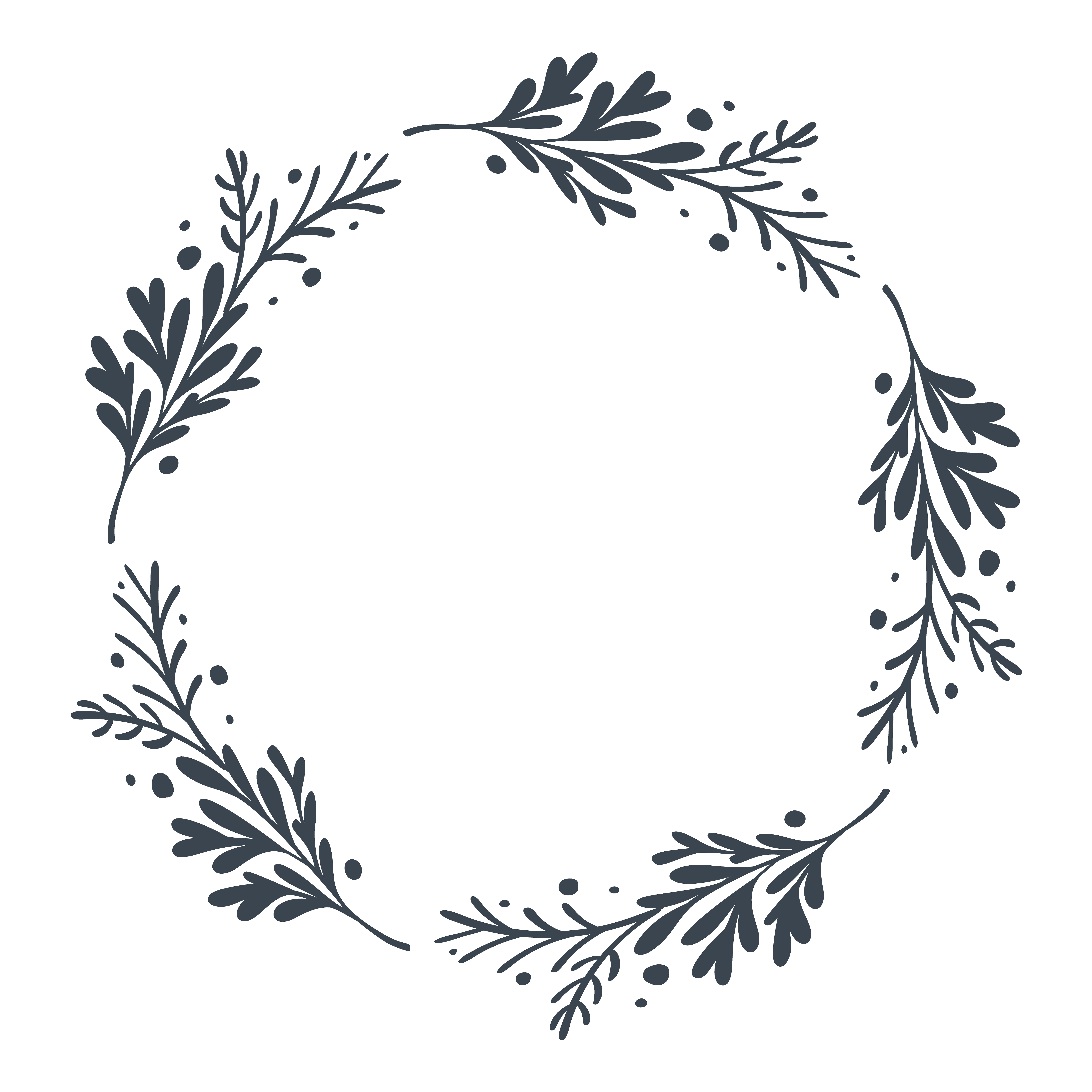 Download Christmas scandinavian Hand Drawn Vector floral wreath with place for your text. Isolated on ...
