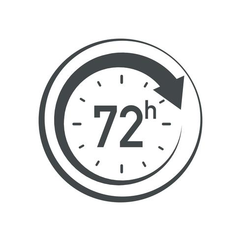 72h icon. vector