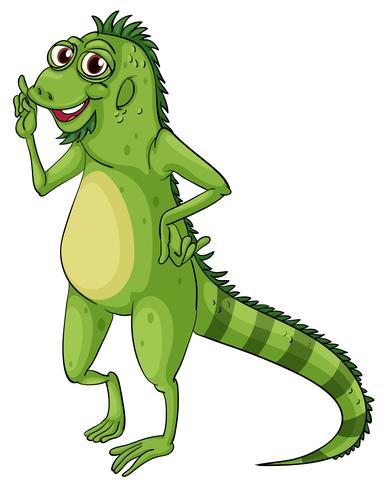 Iguana verde vector