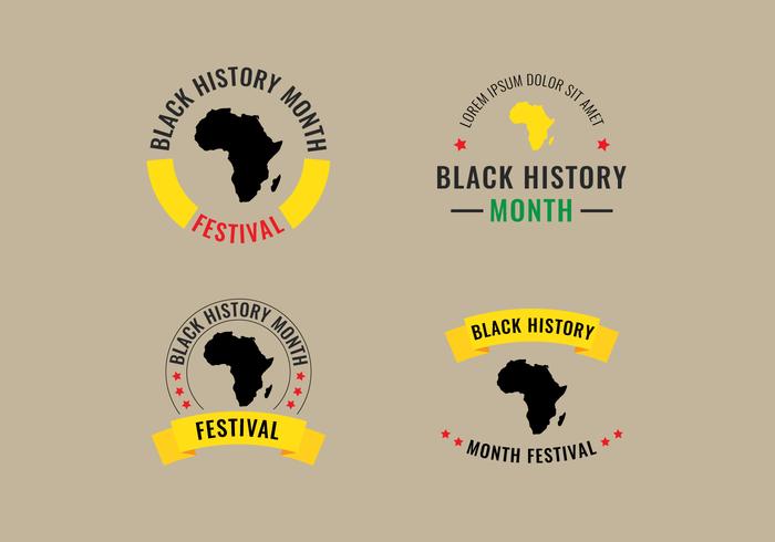 Black History Month Label vector