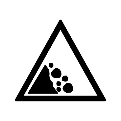 Vector Falling rock Icon