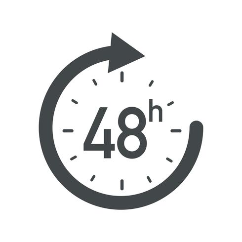 48h icon. vector