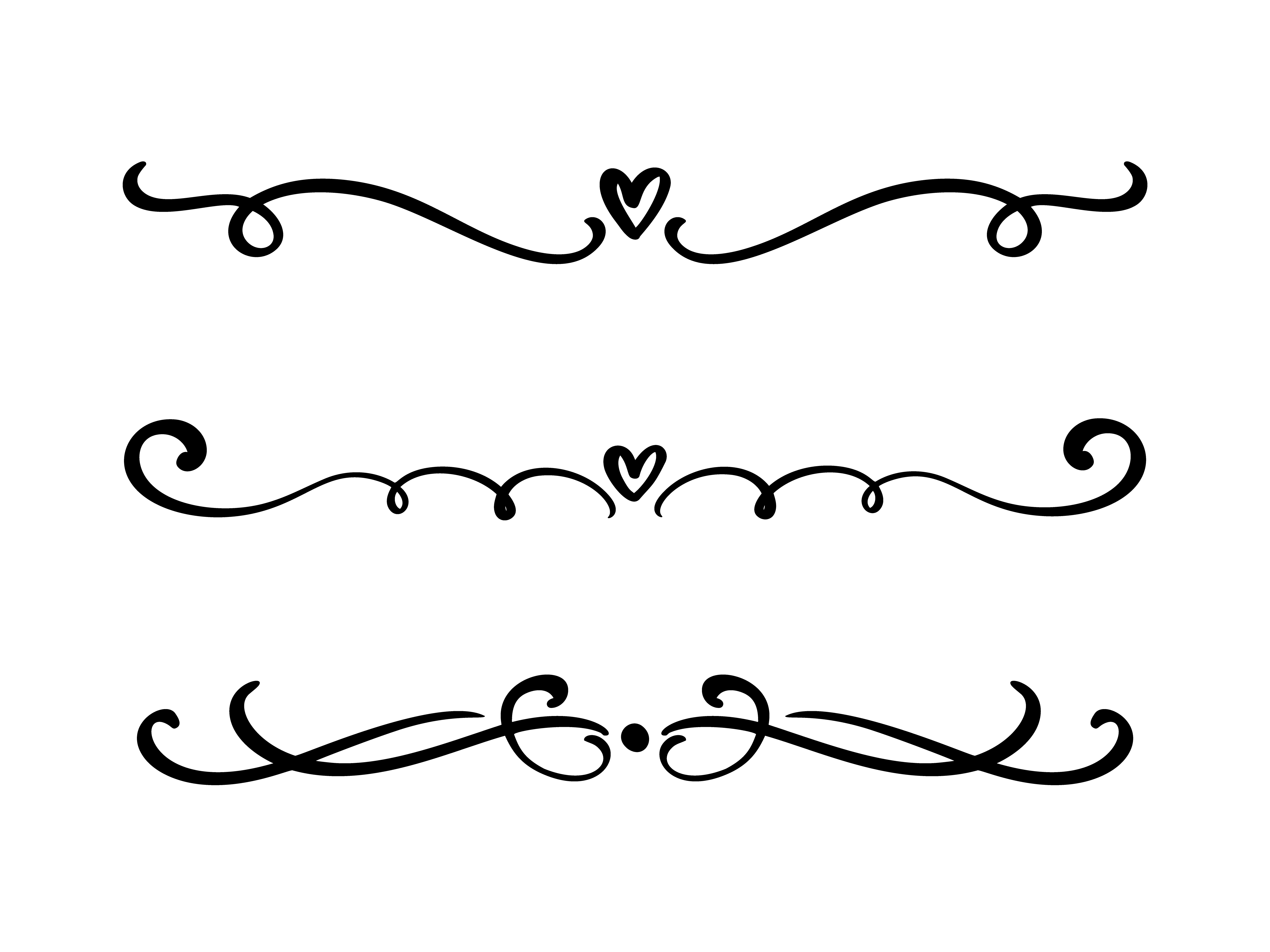 Download Vector vintage line elegant valentine dividers and separators, swirls and corners decorative ...