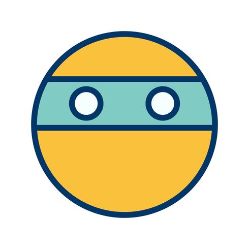 Icono de vector de emoji ninja