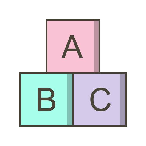 ABC Cubes Vector Icon