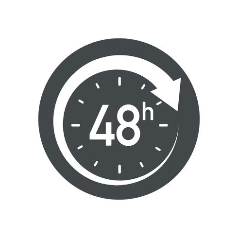 48h icon. vector