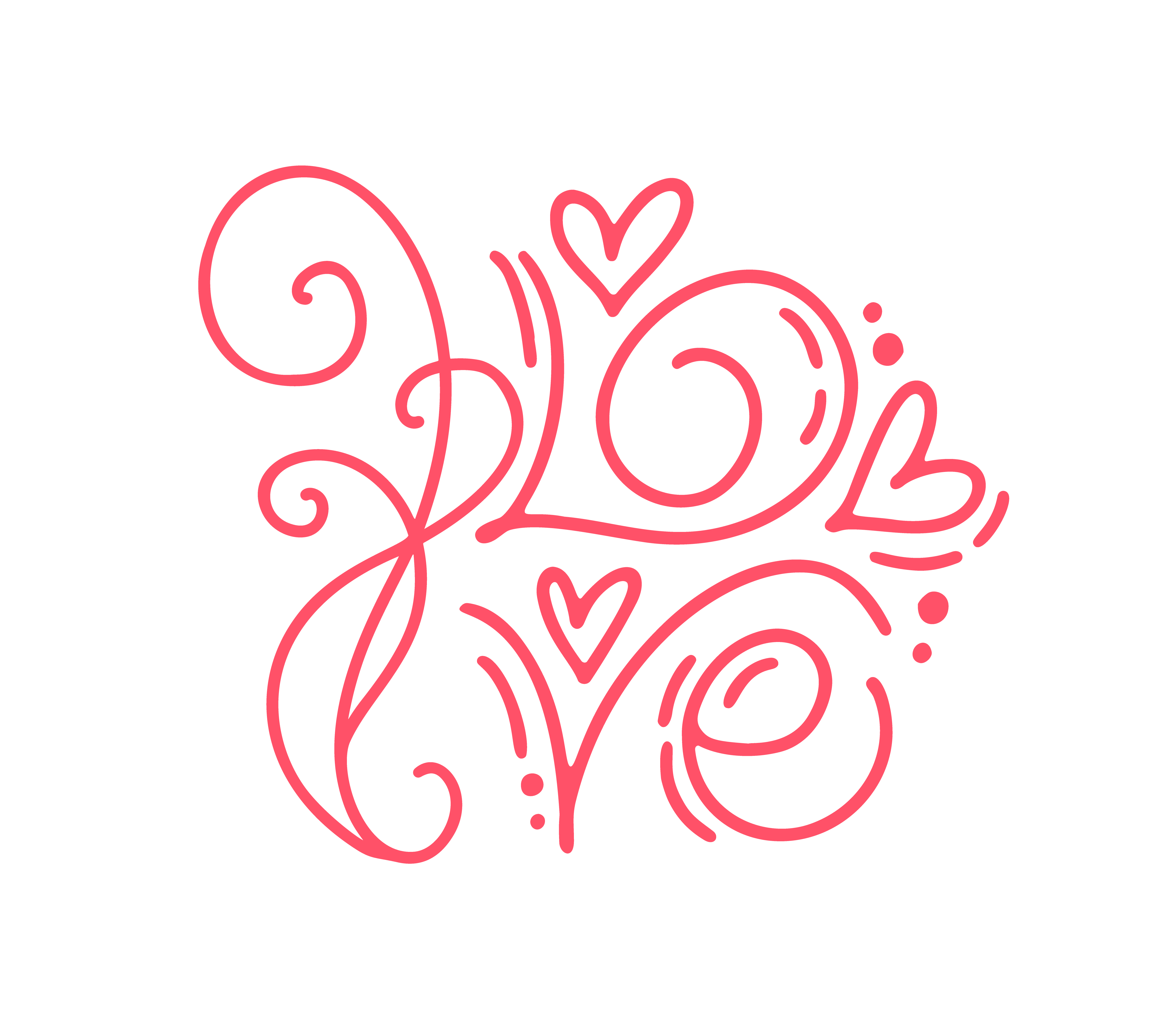 Download Vector monoline calligraphy word Love. Valentine Day Hand ...