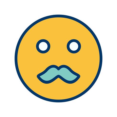 Bigote Emoji Vector Icon