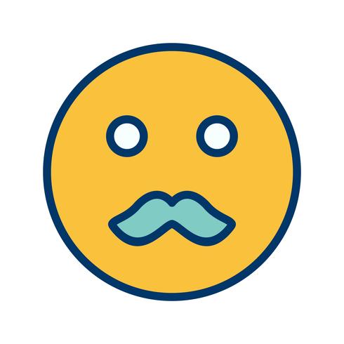 Moustache Emoji Vector Icon