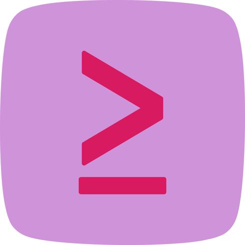 Greater Than or Equal To Vector Icon