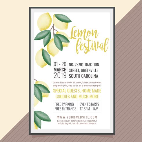 Vector Lemon Festival Poster