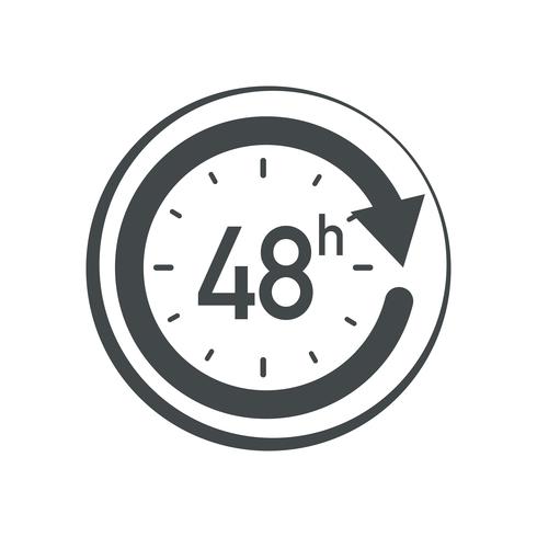 Icono de 48h. vector