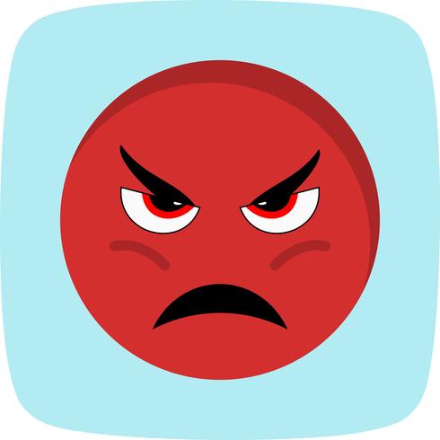 Icono de Vector de Emoji enojado