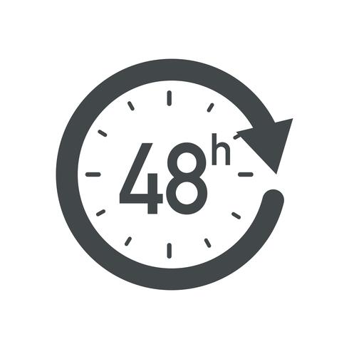 Icono de 48h. vector