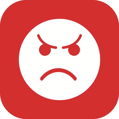 Angry Emoticon Vector Icon