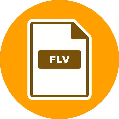 icono de vector de flv