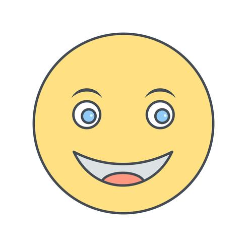 Happy Emoji Vector Icon