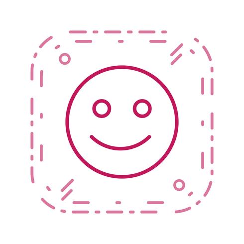 Happy Emoticon Vector Icon