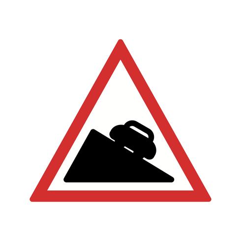 Vector Dangerous descent Icon