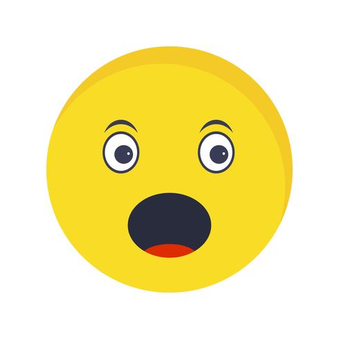 Surprised Emoji Vector Icon 