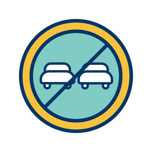 Vector Overtaking prohibited Icon