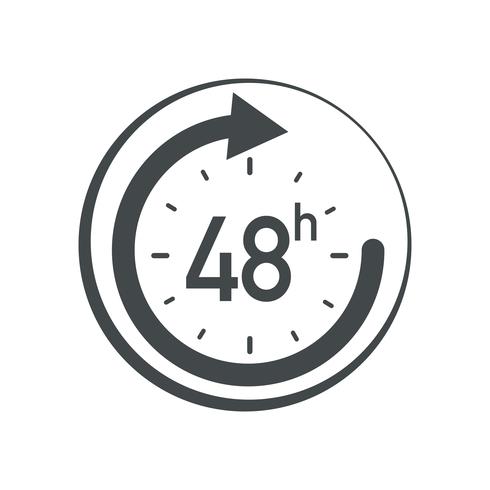 Icono de 48h. vector