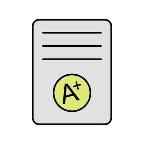 Icono de vector de grado A +