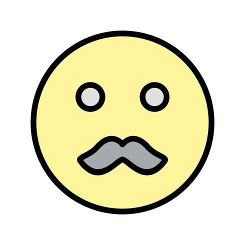 Moustache Emoji Vector Icon