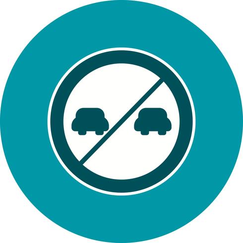 Vector Overtaking prohibited Icon