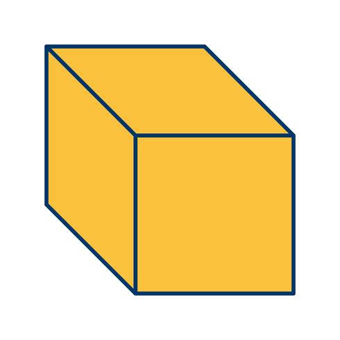 Icono de vector de cubo