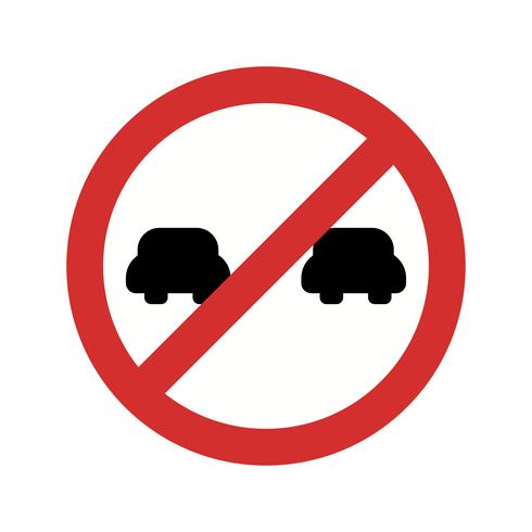 Vector Overtaking prohibited Icon