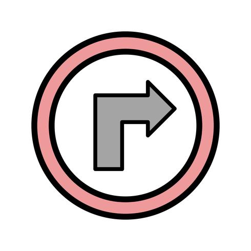 Vector Turn to the Right Icon