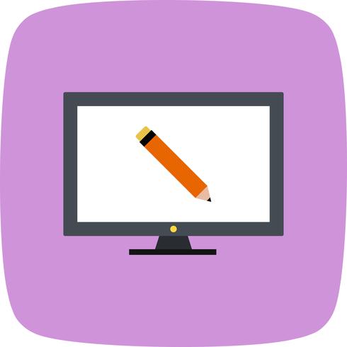 Icono de Vector de educación en línea