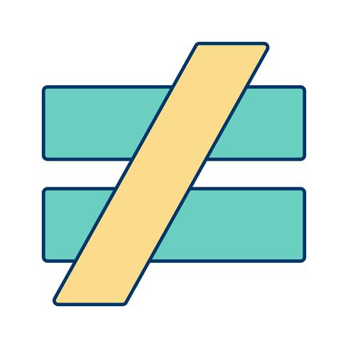 NotEqualTo Vector Icon